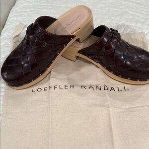 Loeffler Randall Dark Brown Braided Clogs